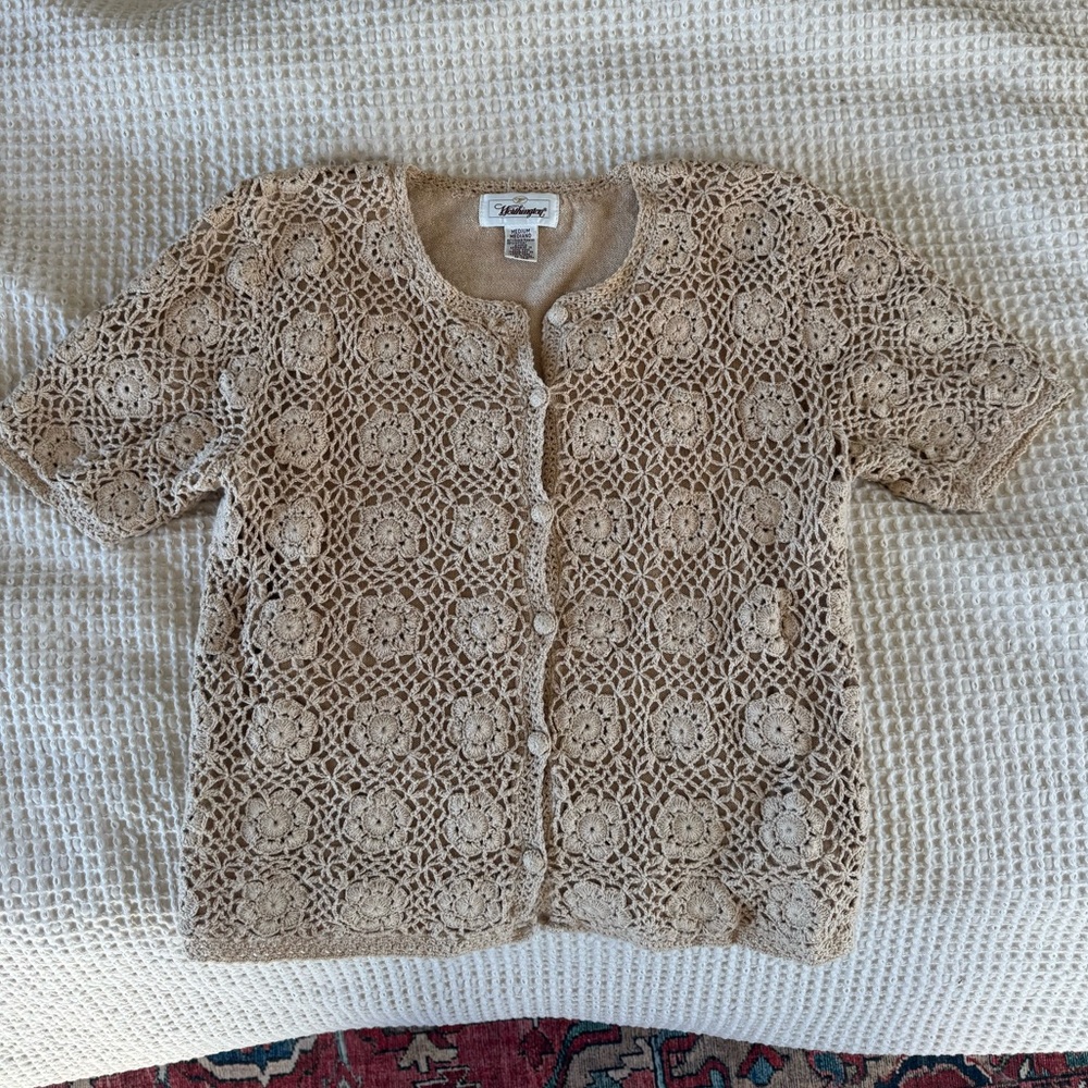 VINTAGE crochet top